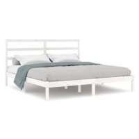 Rám postele bílý masivní dřevo 180 × 200 cm Super King, 3104949