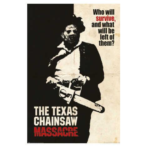 Plakát, Obraz - Texaský masakr motorovou pilou - Who Will Survive?, (61 x 91.5 cm) Pyramid