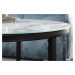 LuxD Designový odkládací stolek Latrisha 60 cm bílý - vzor mramor
