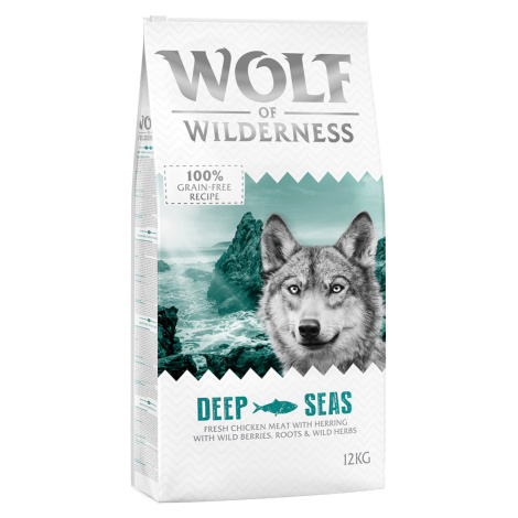 Wolf of Wilderness Adult "Deep Seas" - sleď - výhodné balení 2 x 12 kg