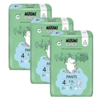 MUUMI Baby Pants 4 Maxi 7-11 kg (120 ks), měsíční balení kalhotkových eko plen