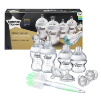 Tommee Tippee sada kojeneckých lahví C2N silikon + kartáč průhledná