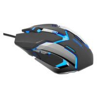 E-blue Myš Auroza Gaming, 4000DPI, optická, 6tl., drátová USB, černá