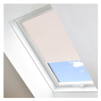 FOA Roleta Látková na střešní okna, béžová, LT 103, bílý profil, š 61,2 cm, v 121,6 cm