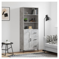 vidaXL Skříň highboard betonově šedá 69,5x34x180 cm kompozitní dřevo