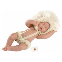 Llorens 63203 New born holčička spící realistická panenka miminko s celovinylovým tělem 31 cm