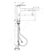 Hansgrohe 74804800 - Dřezová baterie 160, s výsuvnou sprškou, sBox lite, vzhled nerezu