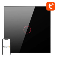 Přepínač Avatto LZTS02-EU-B1 ZigBee Touch Light Switch Single Without Neutral TUYA (black)