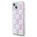 Zadní kryt DKNY Liquid Glitter Checkered Pattern pro Apple iPhone 15, růžová