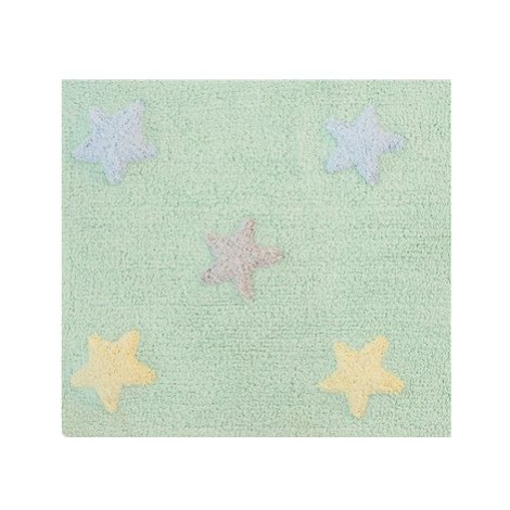 Bio kusový, ručně tkaný Tricolor Stars Soft Mint 120×160 cm Zala Living-Hanse Home koberce
