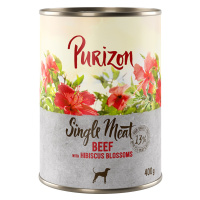 Purizon Organic / Adult, 24 x 400 / 800 g - 250 Kč SLEVA - Adult hovězí s květy ibišku (24 x 400