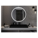 MEXEN Esso zrcadlo s osvětlením 100 cm, LED 6000K černý rám 9825-100-100-611-70