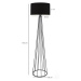 Sofahouse 28692 Designová stojanová lampa Fellini II 155 cm černá