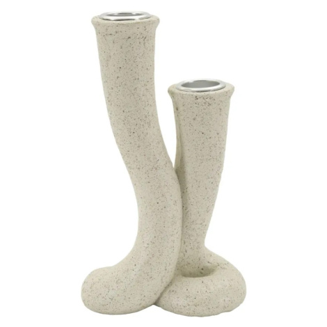 Mauro Ferretti Designový svícen Stons 17,5 cm krémový