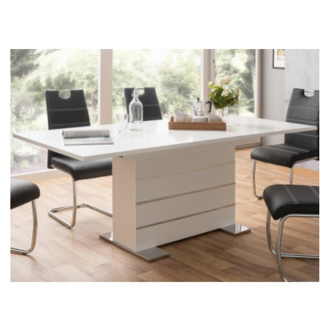 Rozkládací jídelní stůl Manto 160x90 cm, bílý Asko