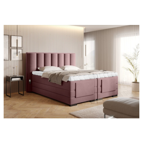 Artelta Manželská postel VEROS Boxspring | elektrická polohovatelná 140 x 200 cm Barva: Velvet M