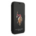 US Polo knížkové pouzdro na iPhone 12 / 12 Pro 6.1" Black Polo Embroidery