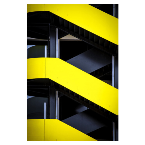 Plakát, Obraz - Yellow Stairs, Linda Wride, 26.7 × 40 cm