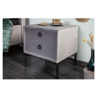 LuxD Designový noční stolek Gallia stříbrno-šedý