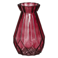 Váza sklo červená 15cm
