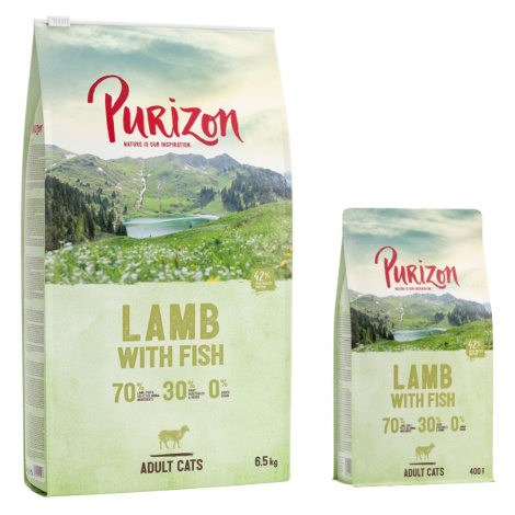 Purizon granule, 6,5 kg + 800 g zdarma! - Adult jehněčí & ryba - bezobilné