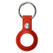 Pouzdro XQISIT Faux Leather Keyring for AirTag red (46345)