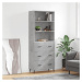 vidaXL Skříň highboard betonově šedá 69,5x34x180 cm kompozitní dřevo