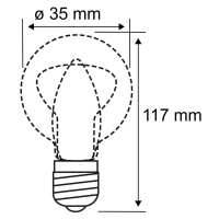 Paulmann Paulmann LED žárovka-svíčka E14 5W dim to warm