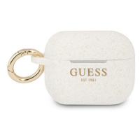 Guess GUAPSGGEH pouzdro na Airpods PRO white Silicone Glitter