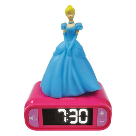 Budík s nočním 3D světlem Disney Princezna Popelka