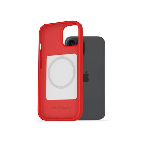 AlzaGuard Magsafe Silicone Case pro iPhone 15 Plus červený