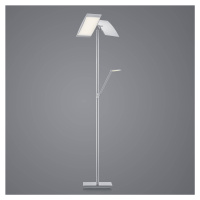 HELL LED stojací lampa Wim 2-světelná čtecí lampa nikl/chrom
