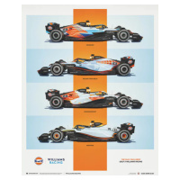Umělecký tisk Williams Racing - Gulf Fan Livery - 2023, (40 x 50 cm)