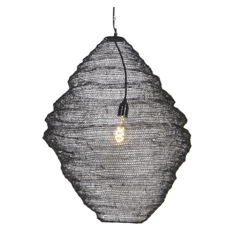 Orientální závěsné svítidlo černé 60 cm - Nidum QAZQA