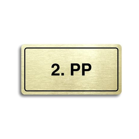 Accept Piktogram "2. PP" (160 × 80 mm) (zlatá tabulka - černý tisk)
