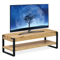 TV stolek TEGOL — dub, kov, 120×44×40 cm