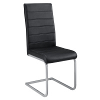 Juskys Konzolová židle Vegas sada 4 kusů, syntetická kůže, v černé barvě