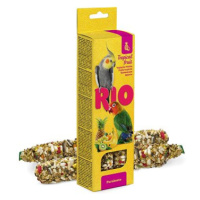 RIO tyčinky pro střední papoušky s tropickým ovocem, 2 × 75g