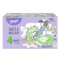 Happy Soft&Delicate 4 dětské pleny 8-14kg 124ks