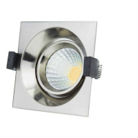 LED COB Stropní svítidlo čtvercové Inox Build-In