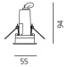 Artemide Ego 55 downlight EL 3000K čtverec Inox IK10 T4060ELPTW00