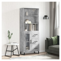 vidaXL Skříň highboard betonově šedá 69,5x34x180 cm kompozitní dřevo