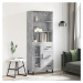 vidaXL Skříň highboard betonově šedá 69,5x34x180 cm kompozitní dřevo