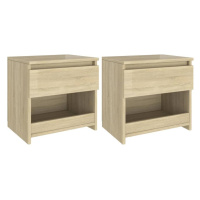 Noční stolky 2 ks dub sonoma 40 x 30 x 39 cm dřevotříska