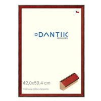 DANTIK rámeček 42 × 59,4, INCLINATA colori červený plexi čiré