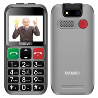 EVOLVEO EasyPhone ET, mobilní telefon pro seniory s nabíjecím stojánkem, stříbrná