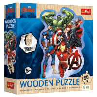 Dřevěné obrysové puzzle Avengers a jejich dobrodružství