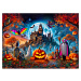 Dřevěné puzzle 1000 dílků Halloweenský hrad WoodenCity