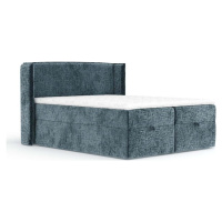 Modrá boxspring postel s úložným prostorem 160x200 cm Passion – Maison de Rêve