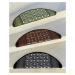 Vopi koberce Nášlapy na schody Grenoble šedý půlkruh, samolepící - 28x65 půlkruh (rozměr včetně 